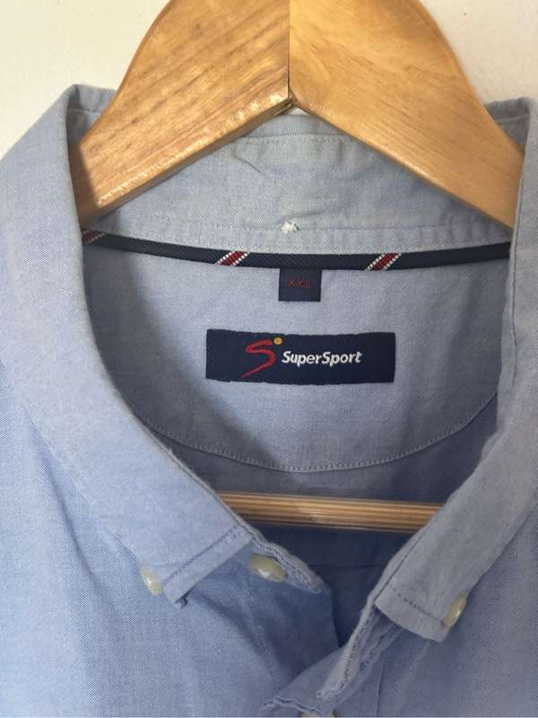 Super Sport Shirt Short Sleeve Mens XXL Blue