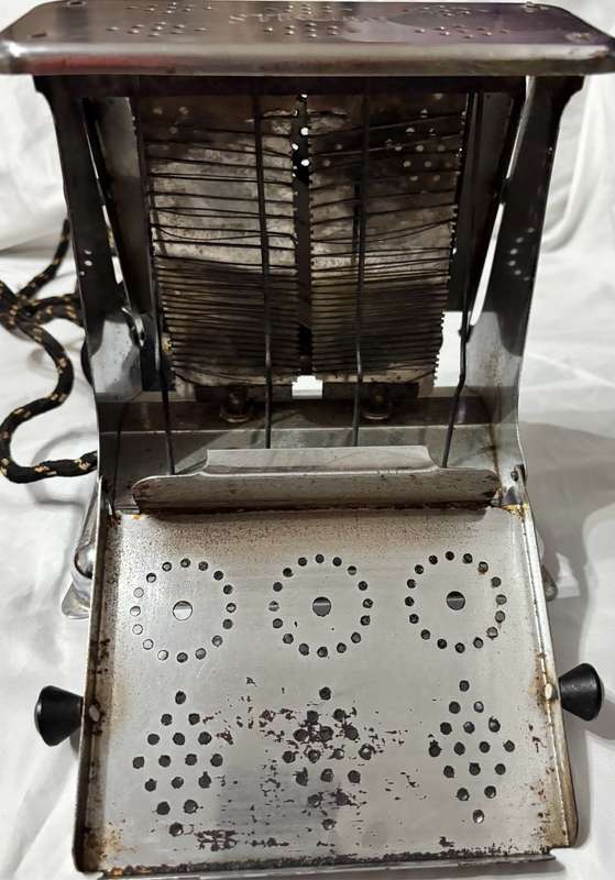 Vintage Sterling Stainless Steel Toaster Working Collectible