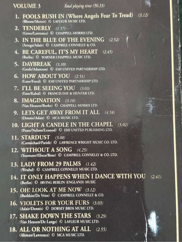 Frank Sinatra Early Classics Collection Ultimate 3 CD Box Set 1998 Import