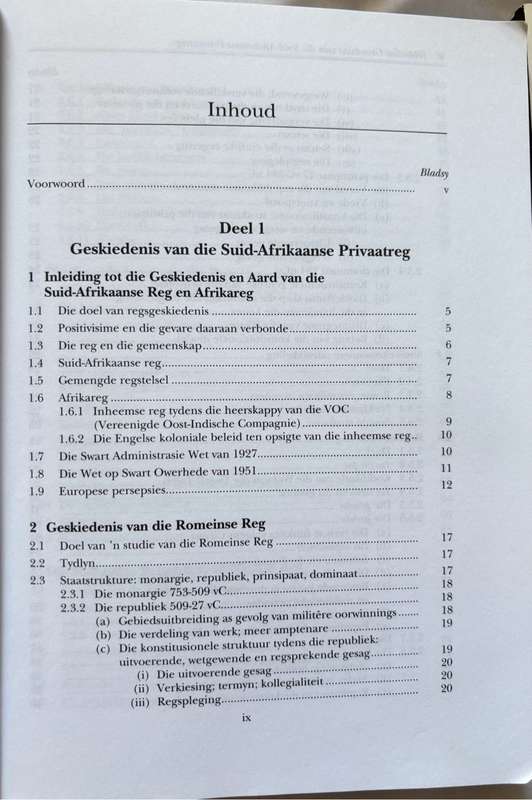 2 Boeke Wetsuitleg 4de Uitgawe, Historiese Grondslae van die Suid-Afrikaanse Privaatreg