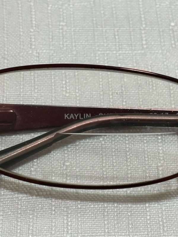 Kaylin Eyeglass Frame Burgandy 52-17 Italian Design