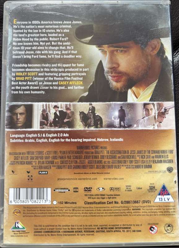 Western DVDs x 2 Wyatt Earp & The Assassination of Jesse James
