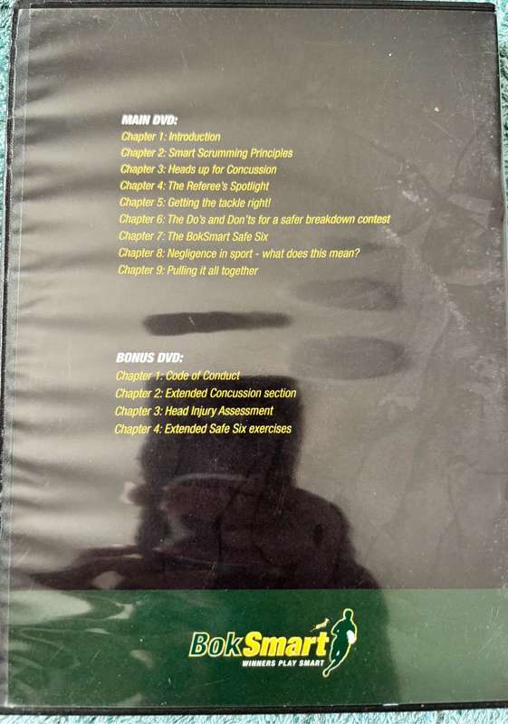 DVD Bok Smart Safe Rugby Programme 2013 & 2015 Four disks in all