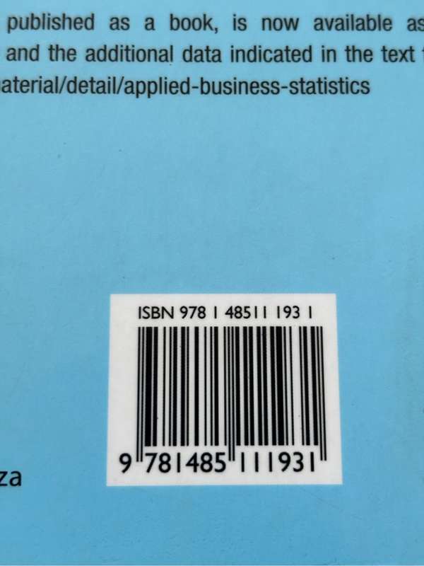 Applied Business Statistics Mathods and Excel-Based Applications 4th Edition