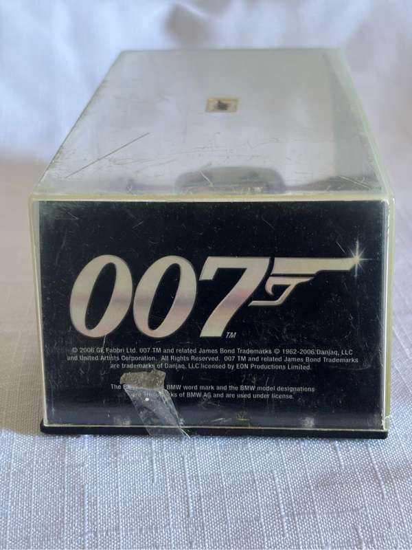 James Bond BMW Goldeneye collectable car in plastic box