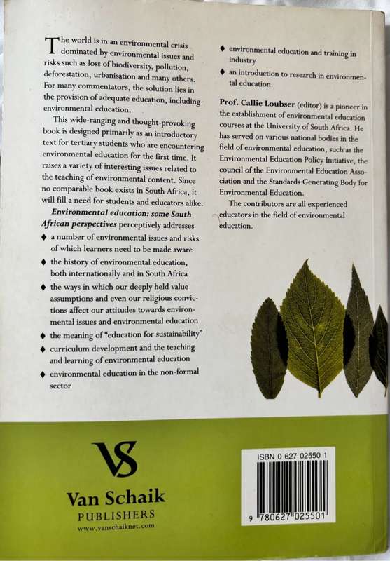 Environmental Education Some South African Perspectives C.P. Lounser