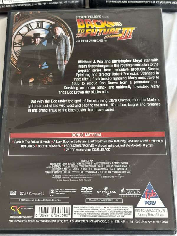 Back to the Future Trilogy 1, 2, 3 DVD