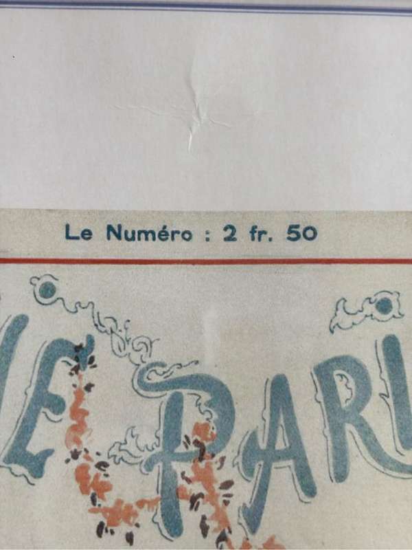 La Vie Parisienne Herouard 3 x limited prints 2/50 antique magazine 58cm x 45cm with Frame
