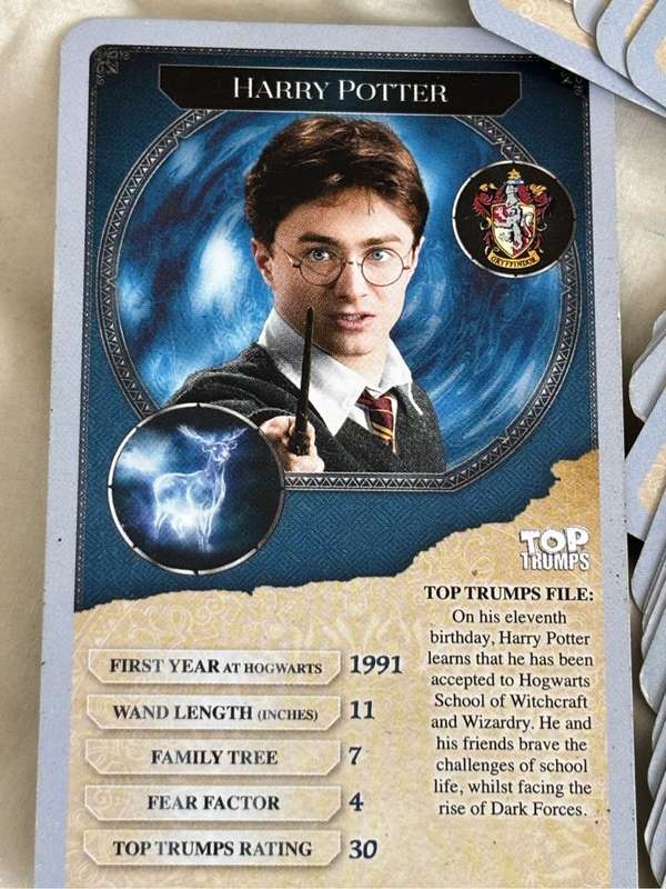 Harry Potter Lot Top Trumps 30 cards, Magic Box with Cards, Chalice magic, PC Game x 1