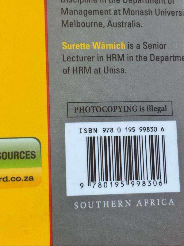Human Resource Management Oxford 4th Edition P. Grobler, R. Botha