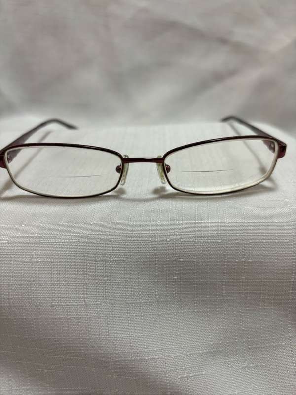 Kaylin Eyeglass Frame Burgandy 52-17 Italian Design