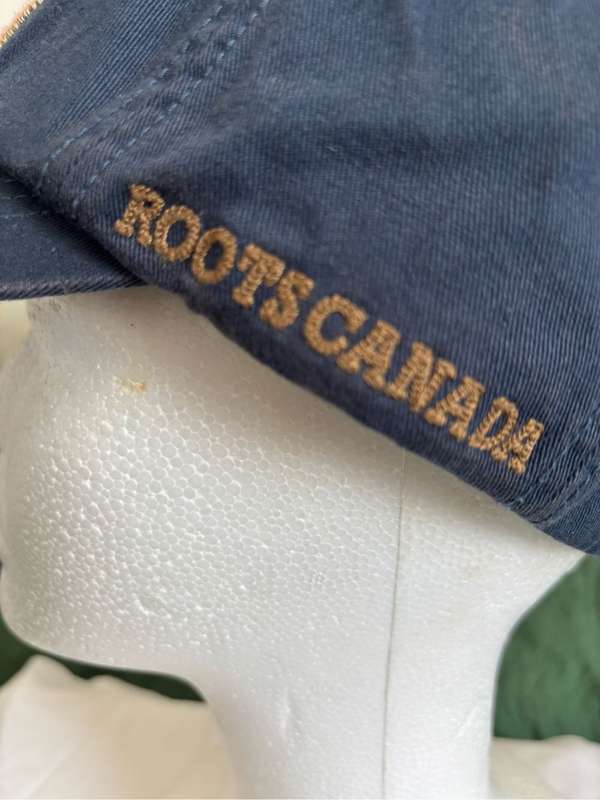 Roots Canada Baseball Cap Blue Vintage