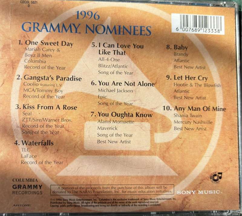 Music CD x 2, Grammy Nominees 1996, 1997 Collectable Rare