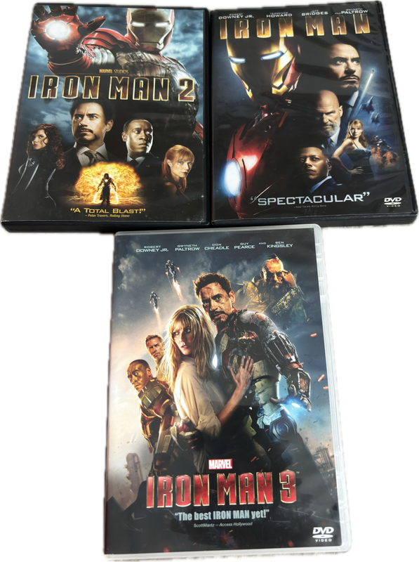 Iron Man DVD Lot 1,2 & 3 Collection