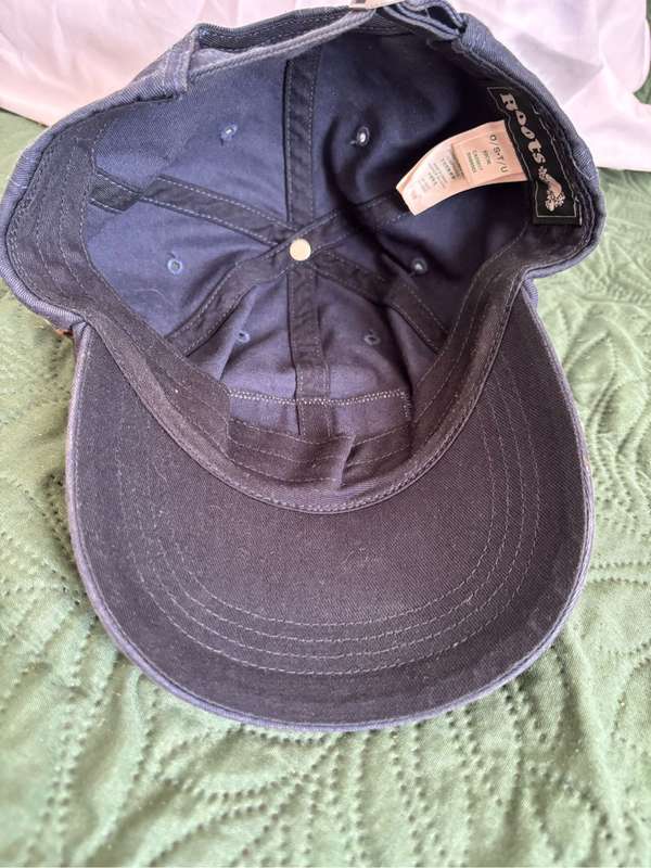 Roots Canada Baseball Cap Blue Vintage