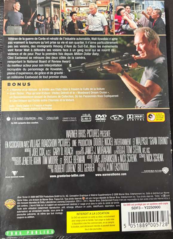 Movies x 4 DVDs Godfather part 2, English Patient, Gran Torino & Darkest Hour