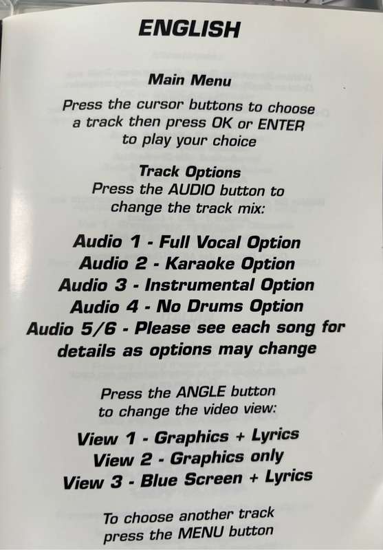 Interactive Karaoke.com DVD x 2 Blue screen option Full Menu Karaoke