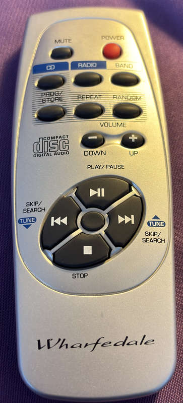 Wharfedale CD Radio Remote Control