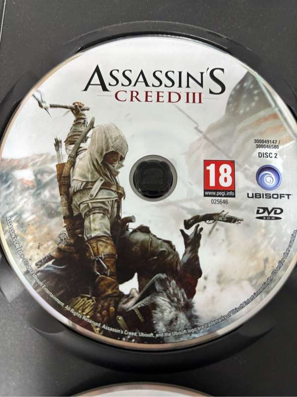 PC DVD ROM Assassins Creed Two Games Revelations, Creed 3 both special editions two disks each