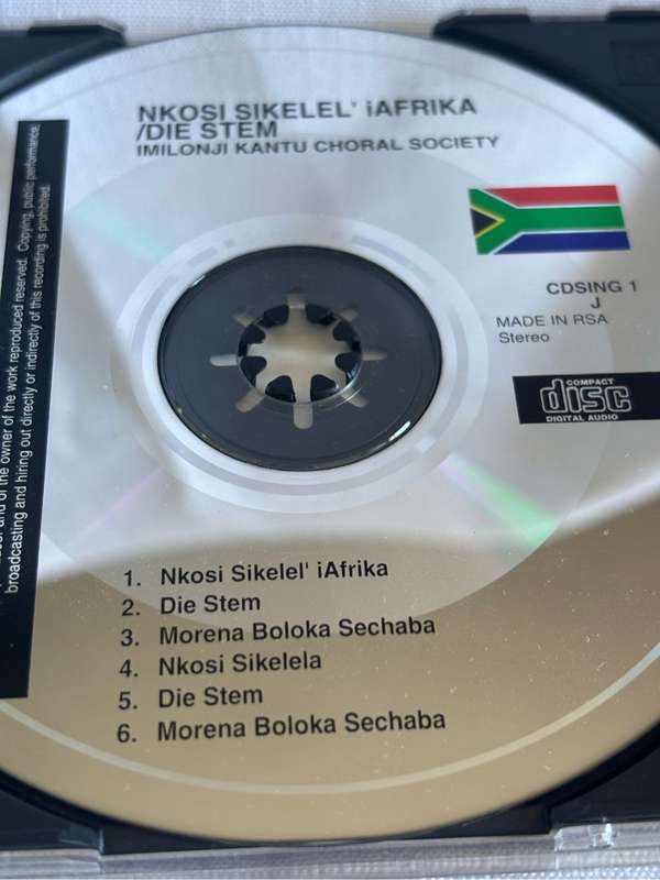 CD Nkosi Sikelela Africa , Die Stem,