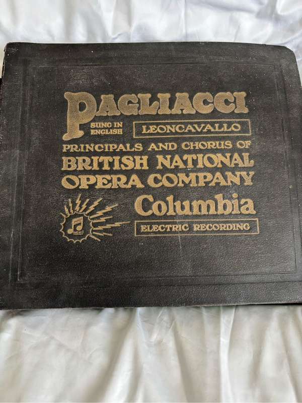 Opera in English Rare 1st Recording 1927 Pagliacci Durable Case