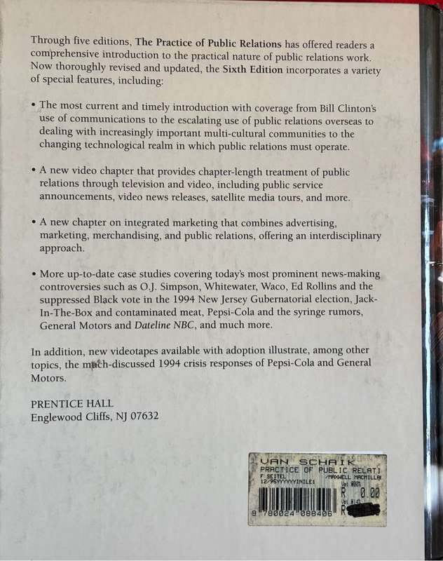 The Practice of Public Relations 6th Edition Fraser P. Seitel