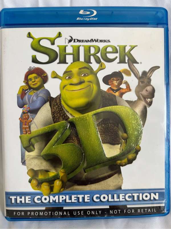 Shrek Blu-ray 4 Discs Four Films in 3D TheComplete Collection
