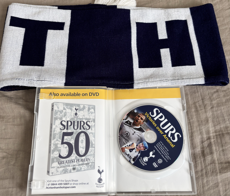 Tottenham Hotspur Import lot, DVD Victories over Arsenal & Original UK Scarf