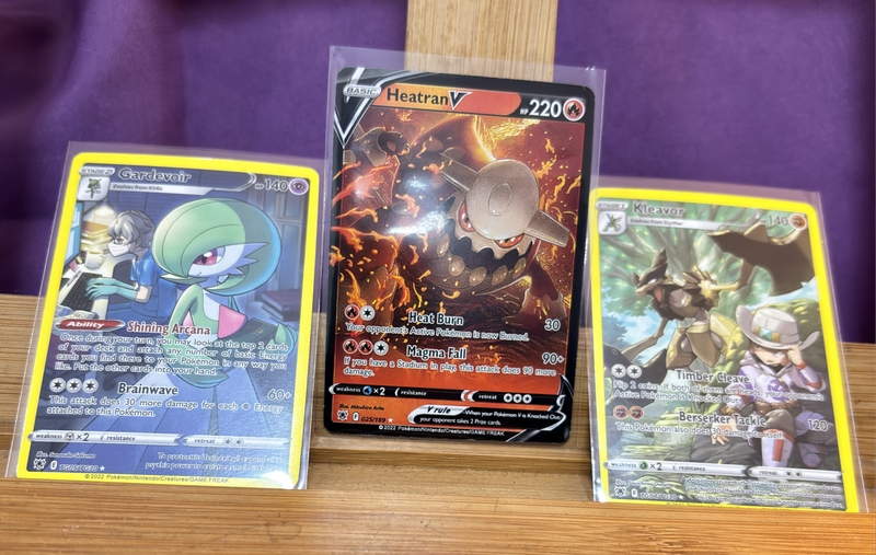 Pokemon 2022 Full Art V Gardevoir Stage 2,Kleavor Stage 1 & Heatran 25/189