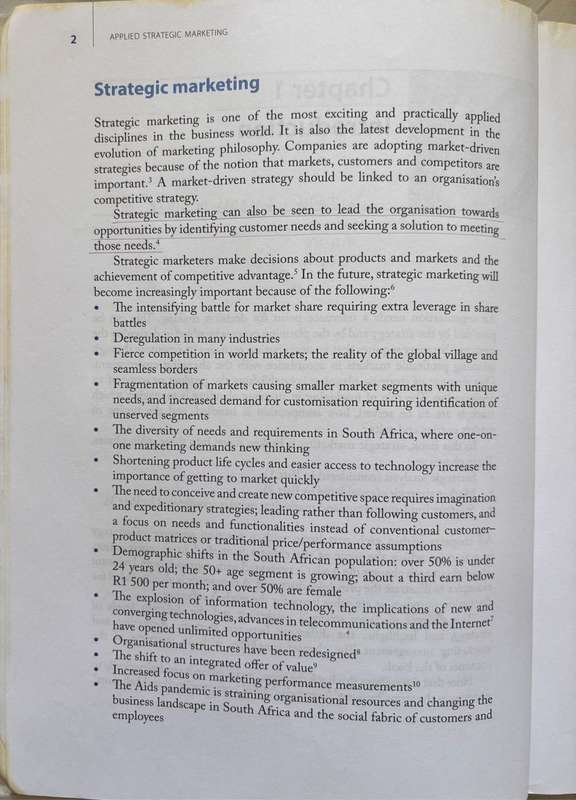 Applied Strategic Marketing 4th Edition Plastic Covered C J Jooste, JW Strydom