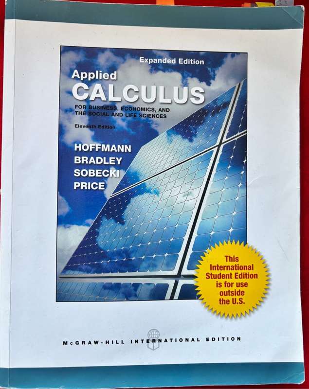 Applied Calculus For Business Economics Hoffman, Bradley