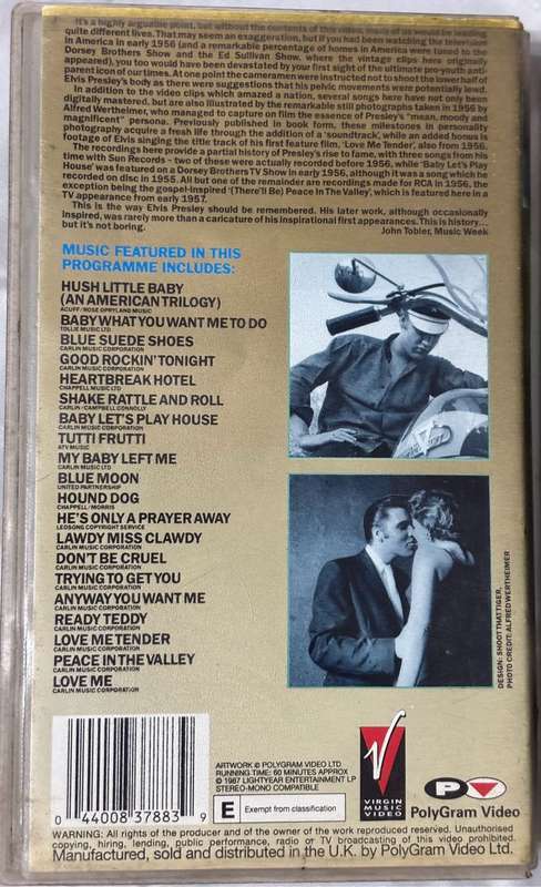 Elvis Presley VHS 1956 In the Beginning and Double Feature
