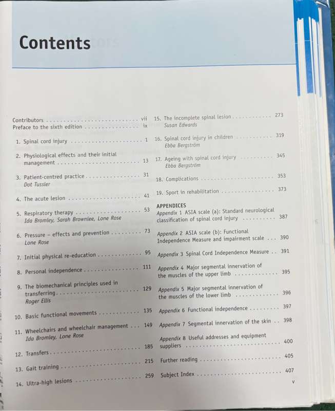 Tetraplegia and Paraplegia Guide for PHYSIOTHERAPISTS 6th Edition Ida Bromley