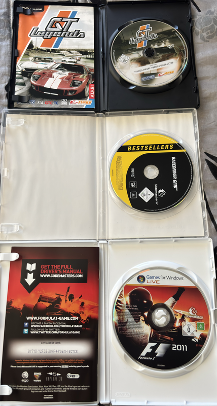 PC Car Racing Games F1 201, Race Driver Grid & GT Legends games