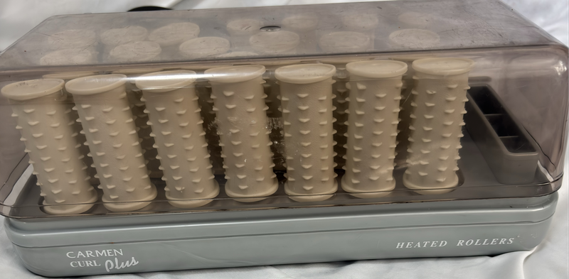 Carmen Curl Plus Heated Rollers in Box with Pins power cord