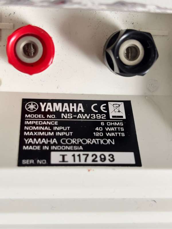 Yamaha NS-AW392  All Weather Speakers set of 2, 120Watts Adjustable Bracket