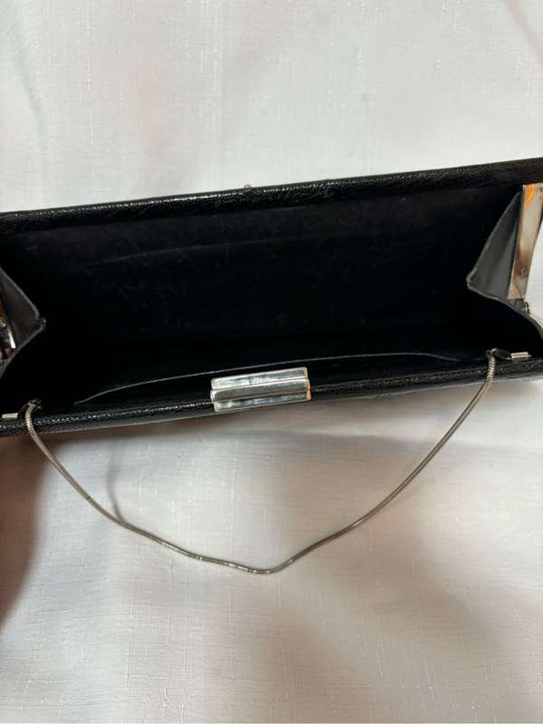 Crocodile Clutch Bag Cape Cobra Vintage Genuine Leather Vintage Good Condition
