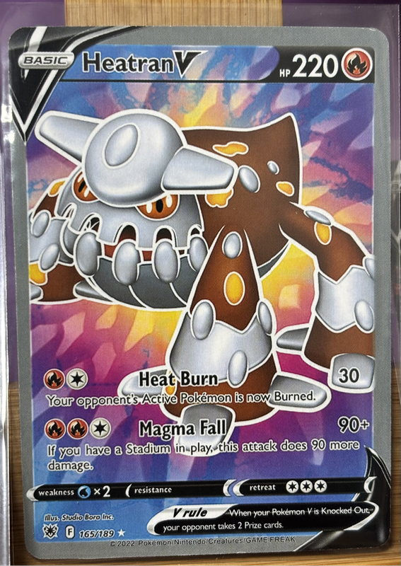 Pokemon 2022 Full Art Heatran V 165/189, Hisuian 173/189 & Dialga V 113/189 Astral Radiance