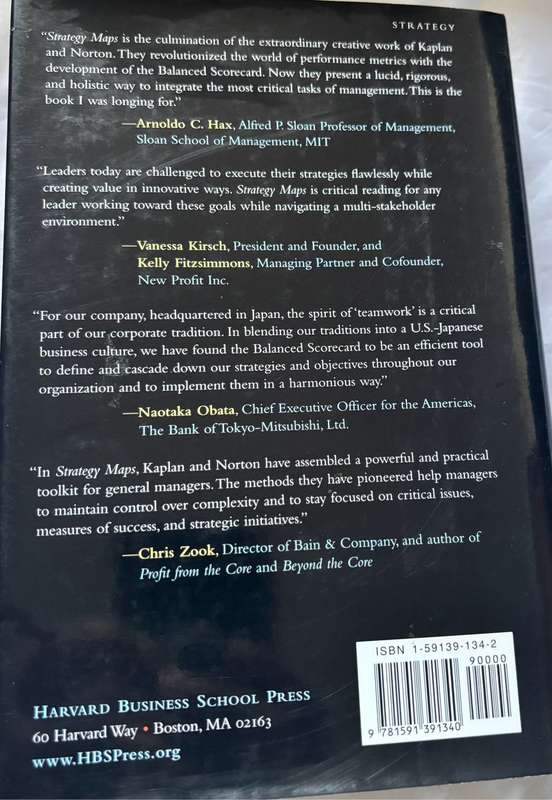 Strategy Maps Harvard Business Robert S Kaplan, David  P Norton Hardcover
