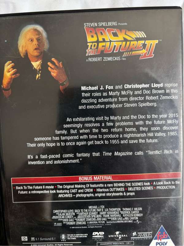 Back to the Future Trilogy 1, 2, 3 DVD