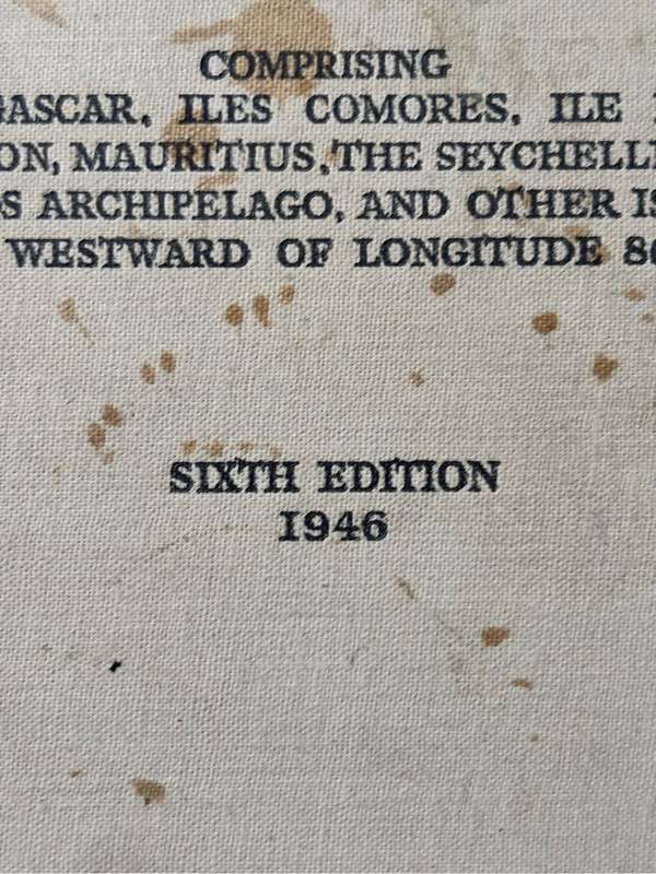 South Indian Ocean Pilot Madagascar, Iles, Comores, 6th Edition 1946