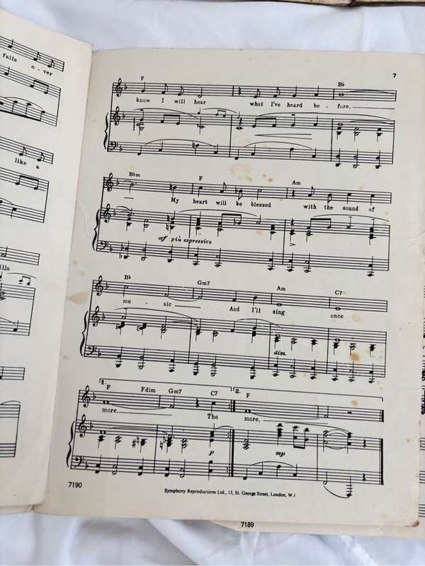 Mary Poppins x 1, Sound of Music x 3 Sheet Music Lot Original 1963/64