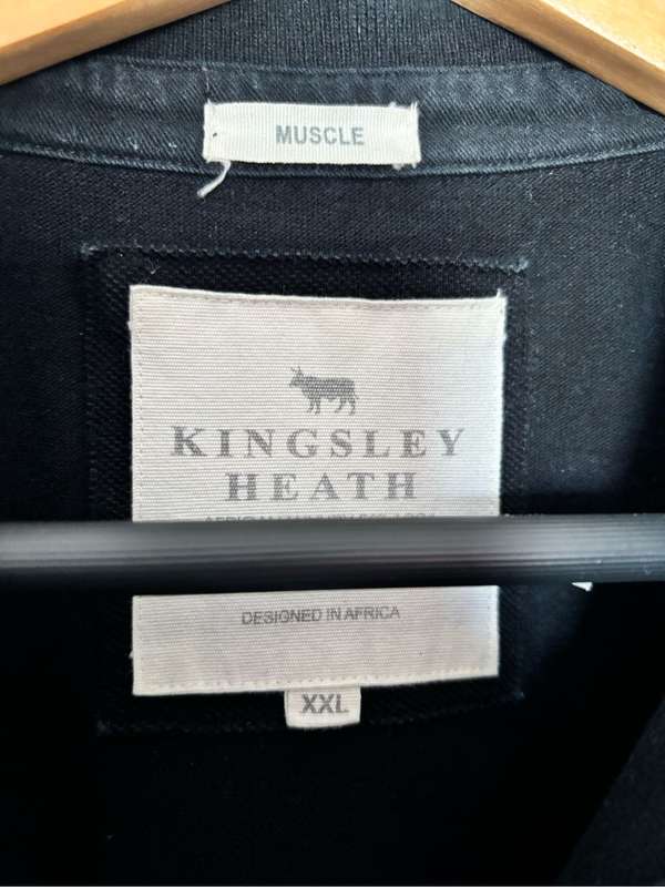 Kingsley Heath Polo Mens Blaxk Shirt As New XXL