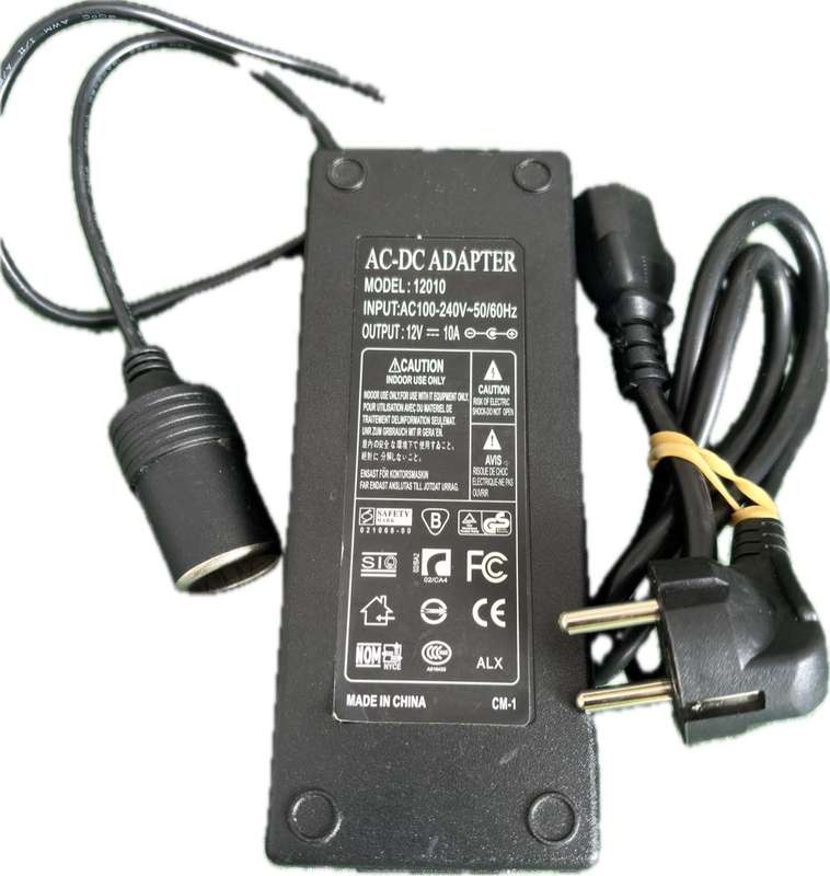 AC-DC Adapter model 12010 with attachment input