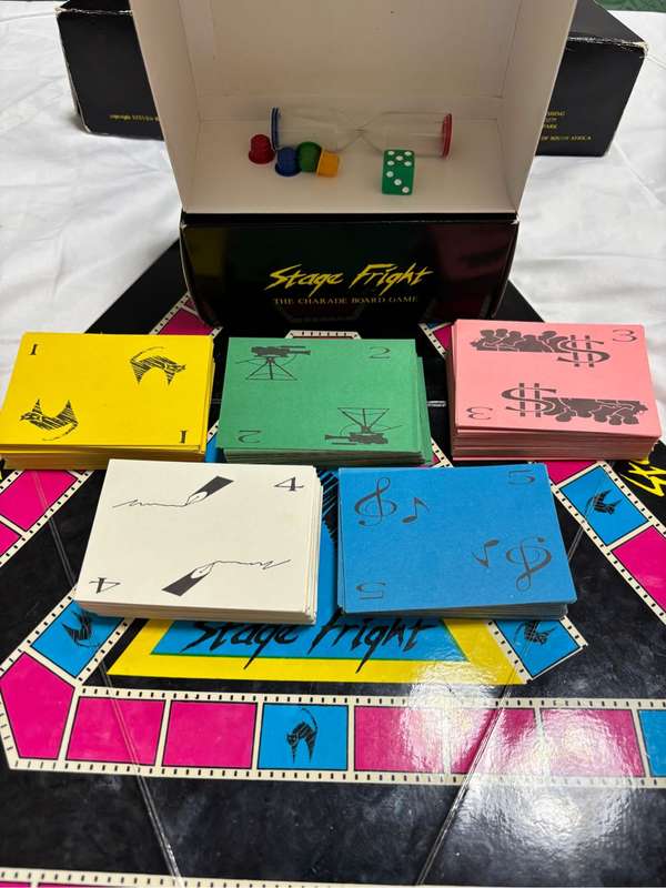 Very Rare Stage Fright Collectable The Charade Board Game