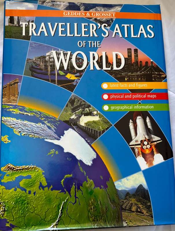 Travellers Atlas of the World by Geddes & Grosset 35cm x 26cm