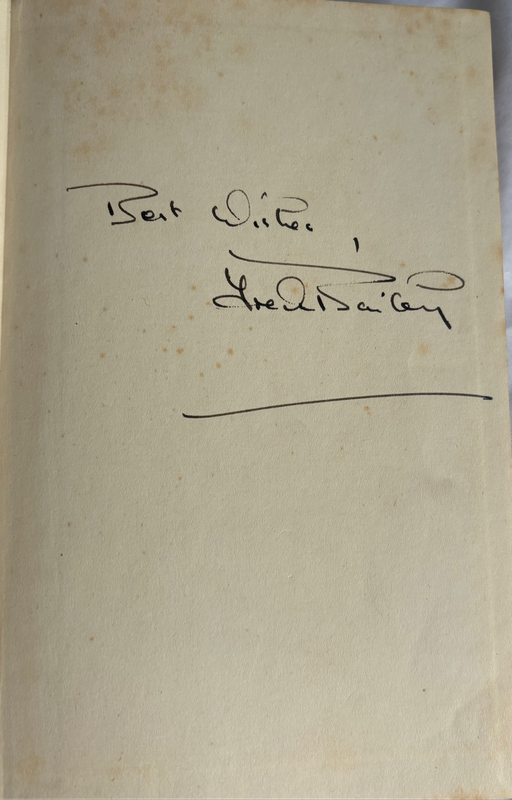 Old Signed Cricket 1st Edition Playing to Win by Trevor Bailey 1956