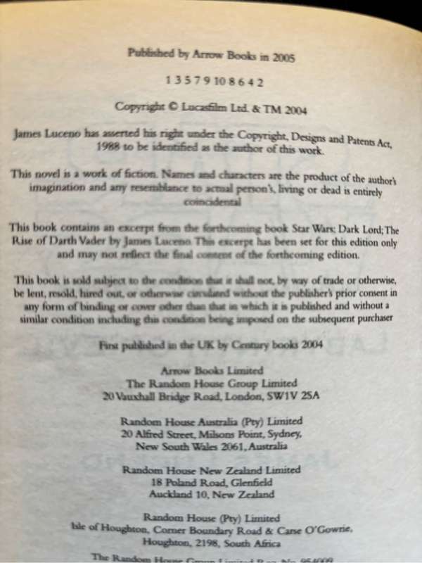 Star Wars Labyrinth of Evil 2004 book