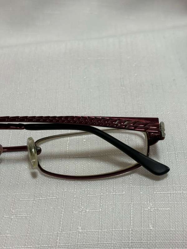 Kaylin Eyeglass Frame Burgandy 52-17 Italian Design