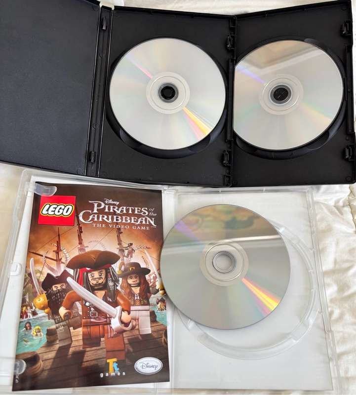 2x Lego Movies Justice League & DC Superhero Girls l, PC DVD Pirates of the Caribbean